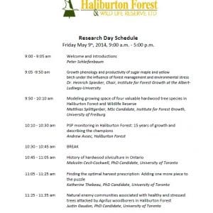 Research Day Schedule 2014