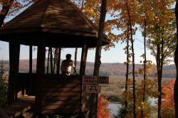 Marsh Lake lookout in fall