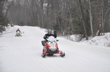 Snowmobile at Poker Run 2016