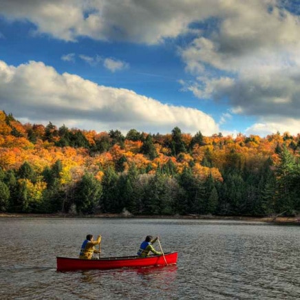 canoeing at haliburton forest