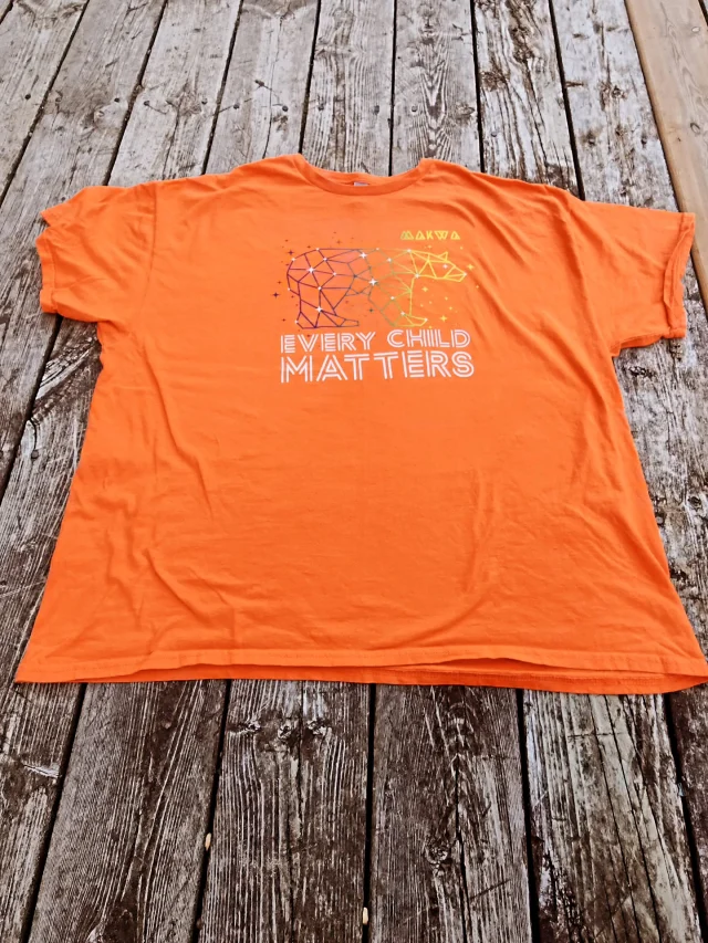 September 30th, National Day for Truth and Reconciliation, originally and still known as Orange Shirt Day, is a day of memorial and mourning to recognize the atrocities and multi-generational impacts of the Canadian Indian Residential School system.
 
Today, we continue to recognize, grieve, and learn about the horrors that our friends, coworkers, and their families have endured for generations. 

This is a day for Indigenous communities to embrace one another, perform ceremony, check in on each other, rest, and mourn.
 
We wear orange as a symbol of remembrance – but our responsibility to learn, listen, and act continues all year long. 

Check out the following accounts for ways we can all do better, support, learn from, and find hard-hitting questions we should be asking ourselves. Add some of your go toos/favourites in the comments. 

@destinationindigenous @indigenousmotherhood @downiewenjack
@ccib.national
@moose_hide_campaign 
@canadian.bushcraft.official

Tshirt by @nishtees 

#everychildmatters #orangeshirtday #indigenousvoices #truthandreconciliation #Reconcilioninaction #ndtr2025 #rememberthechildren #wewearorange #theoriginaloriginal